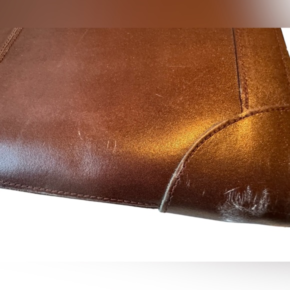 Vintage Brown Leather HIT Expandable Men’s Briefcase Attaché Bag Rare MINTY - Picture 3 of 14